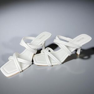 MICHAEL Michael Kors White Strappy Heels